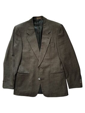 Cachet Men's Houndstooth Sport Coat Blazer - Brown & Black